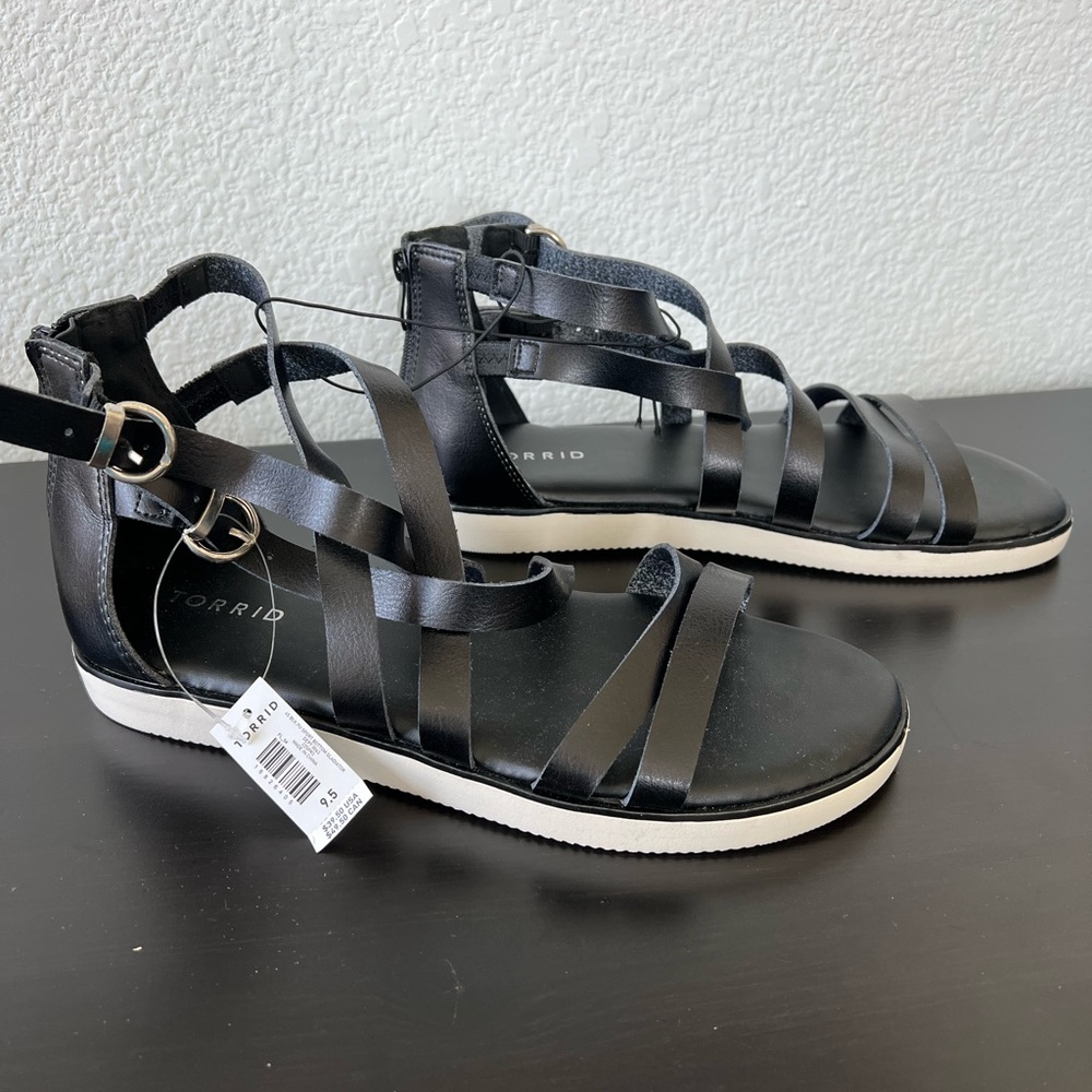 Torrid Black Strappy Gladiator Sandals